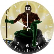 aquaman king of the seven seas poster art v9 wall clock