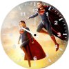 superman and supergirl blast from the past rv wall clock