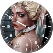 harley quinn 0n wall clock