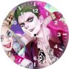 joker harley quinn art in wall clock