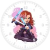 black widow minimal art 8z wall clock