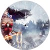 wonder woman superhero artwork x4 wall clock