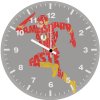 flash typography jj wall clock