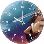 wonder woman 3d 6p wall clock