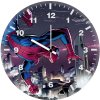 spiderman hanging around city xi wall clock