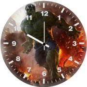 hulk doing destruction artwork qq wall clock