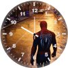 spiderman walking in nyc streets vr wall clock
