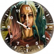 harley quinn artwork new e8 wall clock