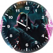 spider man in cyber city o5 wall clock