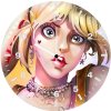 harley quinn girl 86 wall clock