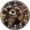 rocket and baby groot artwork lx wall clock