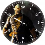 black adam rock p6 wall clock