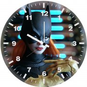 batgirl black suit gold armor c9 wall clock