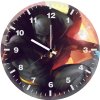 black panther in dark c1 wall clock