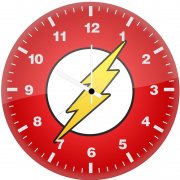 flash logo minimal qi wall clock