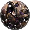 black panther vs predator illustration lt wall clock