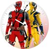 the epic team up of deadpool and wolverine as wall clock
