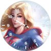 supergirl digital artwork j7 wall clock