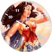 wonder woman digital art 5h wall clock