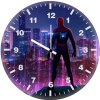 spider man watchful eye over queens we wall clock