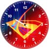 superman blazing in sky kl wall clock
