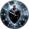 black adam warner concept kq wall clock