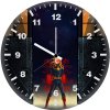 captain marvel fan digital art we wall clock