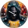 black adam comic art fm wall clock
