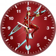 hero in red 3e wall clock