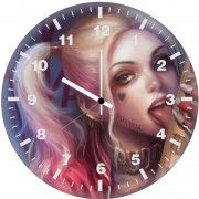 harley quinn artss 2n wall clock