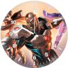 cyborg robin raven artwork 0f wall clock