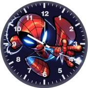 chibi spiderman artwork 9w wall clock