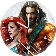 aquaman and mera art 48 wall clock