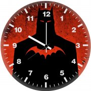 batman red background eo wall clock
