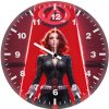black widow red in her ledger ru wall clock