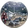 iron man sitting on stone mountains me wall clock