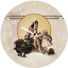 wonder woman child fallen bike 2d wall clock