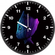 baby groot minimal art po wall clock