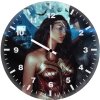 wonder woman and bat 0y wall clock