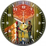deadpool and wolverine changing uniforms l8 wall clock