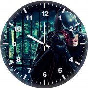 batman clicking photos with dslr cv wall clock