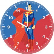 man of steel 31 wall clock