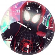 spiderman into the spider verse digital art tu wall clock