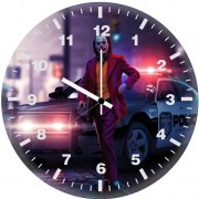 joker police car l9 wall clock