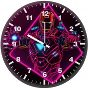 aesthetic iron man 2p wall clock