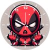 angry deadpool 05 wall clock