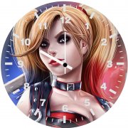 art harley quinn tu wall clock