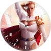 power girl artwork d8 wall clock