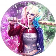 artwork harleyquinn wa wall clock