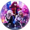 spiderowman silk and black cat ha wall clock